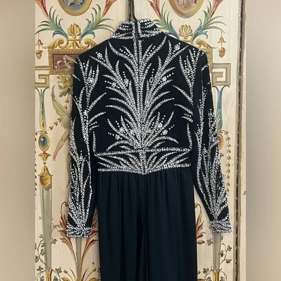 Vintage Black Tie Oleg Cassini Dress - Picture 15 of 16